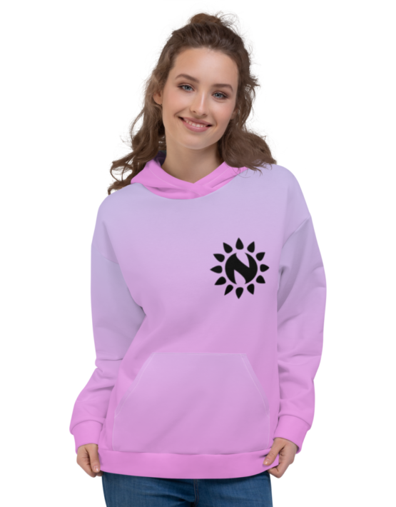 Download Unisex Hoodie Pink with black logo | NOYANAKATA